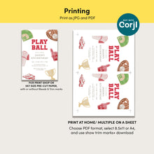 Load image into Gallery viewer, Baseball Birthday Invitation Play Ball Sports Party Invite for Boys 6th Birthday 0334
