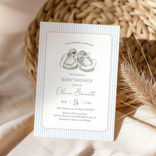 Load image into Gallery viewer, 2018 baby shoes baby shower invitation
