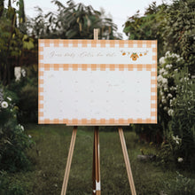 Load image into Gallery viewer, Fall pumpkin baby shower due date calendar, guess the arrival, baby shower game, digital download, editable template, 2028
