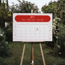 Load image into Gallery viewer, 2020 red apple in our eye baby shower baby arrival calendar template
