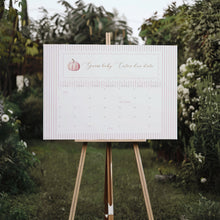 Load image into Gallery viewer, 2019 pink pumpkin baby shower baby arrival calendar template
