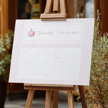 Load image into Gallery viewer, 2019 pink pumpkin baby shower baby arrival calendar template
