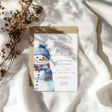 Load image into Gallery viewer, 2024 Baby It’s Cold Outside Baby Shower Invitation, Winter Snowman Baby Shower Invite, Editable Template
