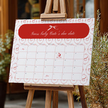 Load image into Gallery viewer, 2020 red apple in our eye baby shower baby arrival calendar template
