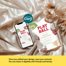 Load image into Gallery viewer, Baseball Birthday Invitation Play Ball Sports Party Invite for Boys 6th Birthday 0334
