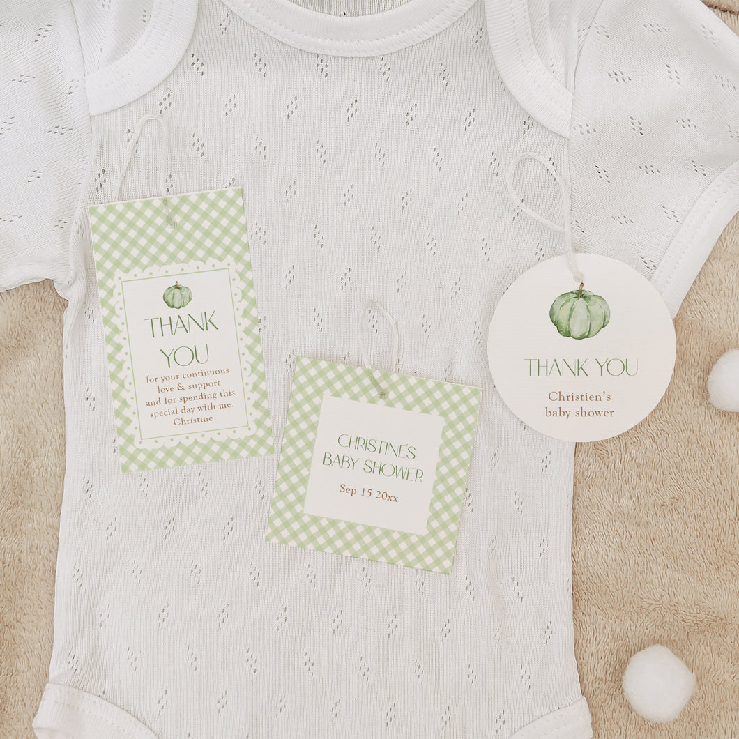 2019 green pumpkin favor tag template