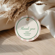 Load image into Gallery viewer, 0311 pink let&#39;s par tee golf birthday favor tag template
