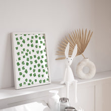 Load image into Gallery viewer, Watercolor whimsical green clover art print 07-276

