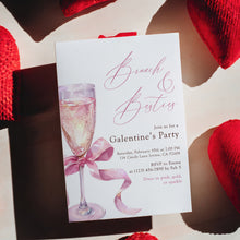 Load image into Gallery viewer, 0801 Pink Coquette Valentine's Party Brunch Party Invite, Galentine's Ladies Gathering, Digital Download
