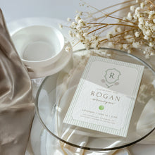 Load image into Gallery viewer, 0312 sage green tennis monogram birthday invitation template
