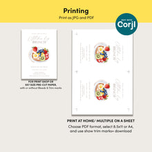 Load image into Gallery viewer, Mother’s Day Brunch Invitation Elegant Classic Floral Editable Template 0806
