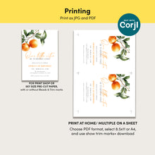 Load image into Gallery viewer, Little Cutie 1st Birthday Invitation Citrus Watercolor Green Gingham Summer Template 0340
