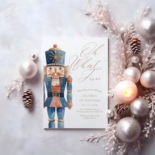 Load image into Gallery viewer, 0319 Nutcracker 1st Birthday Invitation, Christmas Ballet Holiday Winter Party Invite
