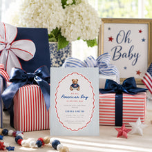 Load image into Gallery viewer, All American Boy Baby Shower Invitation | Fourth Of July Summer Template 2046
