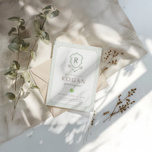 Load image into Gallery viewer, 0312 sage green tennis monogram birthday invitation template
