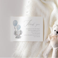 Load image into Gallery viewer, Blue Elephant Baby Shower Invitation Bundle (Digital Download) 2031
