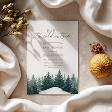 Load image into Gallery viewer, 2033 Baby It&#39;s Cold Outside Winter Wonderland Baby Shower Invite, Editable Digital Download Template
