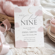 Load image into Gallery viewer, Cloud Nine Baby Shower Invitation, Modern Watercolor Editable Template 2045
