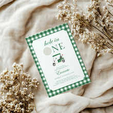 Load image into Gallery viewer, 0311 green hole in one invitation template
