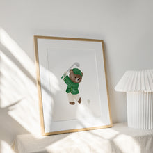 Load image into Gallery viewer, Sports teddy bear art print ( Choose your print ) 07-340
