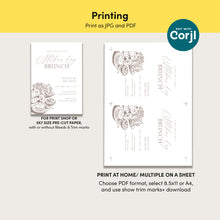 Load image into Gallery viewer, Mother’s Day Brunch Invitation Classic Elegant Line Art Editable Template 0806

