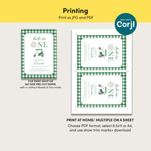 Load image into Gallery viewer, 0311 green hole in one invitation template
