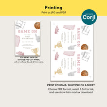 Load image into Gallery viewer, Pink Game On Basketball 8th Birthday Invitation, Girls Sports Birthday Invite Template, Editable Corjl 0333
