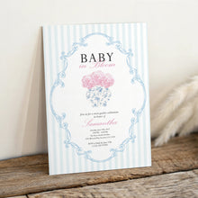 Load image into Gallery viewer, Corjl editable baby in bloom invitation 2014
