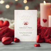 Load image into Gallery viewer, 0801 Pink Coqutte Valentine's Party Gift Exchange Party Invite, Galentine's Ladies Night, Digital Download
