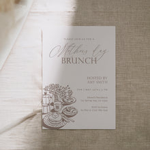 Load image into Gallery viewer, Mother’s Day Brunch Invitation Classic Elegant Line Art Editable Template 0806

