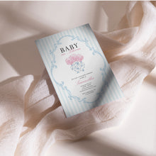 Load image into Gallery viewer, Corjl editable baby in bloom invitation 2014
