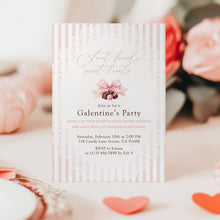 Load image into Gallery viewer, 0801 Pink Coqutte Valentine's Party Gift Exchange Party Invite, Galentine's Ladies Night, Digital Download
