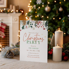 Load image into Gallery viewer, 2033 Christmas Dinner Winter Holiday Party Invite, Digital Download, Friendsmas Invitation Editable Template
