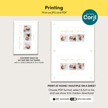 Load image into Gallery viewer, Baby's First Christmas Card Template | Editable Minimalist Photo Card 0809
