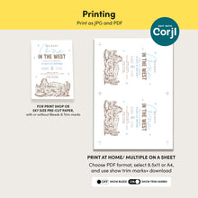 Load image into Gallery viewer, Wildest One in the West Invitation Boy 1st Birthday Cowboy Western Editable Template 0336
