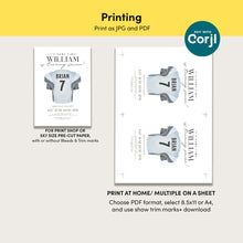 Load image into Gallery viewer, 0325 Football Game Time Jersey Birthday Invitation, Editable Template, Digital Download
