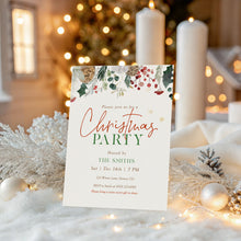 Load image into Gallery viewer, 2033 Christmas Dinner Winter Holiday Party Invite, Digital Download, Friendsmas Invitation Editable Template
