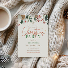 Load image into Gallery viewer, 2033 Christmas Dinner Winter Holiday Party Invite, Digital Download, Friendsmas Invitation Editable Template
