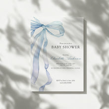 Load image into Gallery viewer, Corjl editable blue bow invitation 2014
