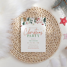 Load image into Gallery viewer, 2033 Christmas Dinner Winter Holiday Party Invite, Digital Download, Friendsmas Invitation Editable Template
