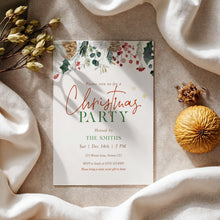 Load image into Gallery viewer, 2033 Christmas Dinner Winter Holiday Party Invite, Digital Download, Friendsmas Invitation Editable Template
