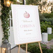 Load image into Gallery viewer, 2019 pink pumpkin welcome sign template
