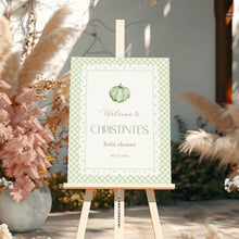 Load image into Gallery viewer, 2019 green pumpkin welcome sign template
