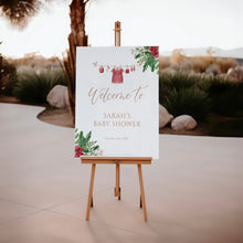 Load image into Gallery viewer, 2029 Winter Baby Shower Welcome Sign: Christmas Holiday Decor (Digital Download)
