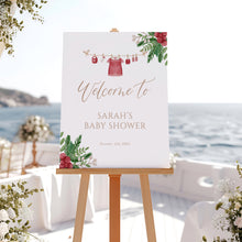 Load image into Gallery viewer, 2029 Winter Baby Shower Welcome Sign: Christmas Holiday Decor (Digital Download)
