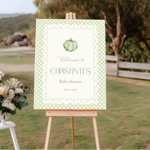 Load image into Gallery viewer, 2019 green pumpkin welcome sign template
