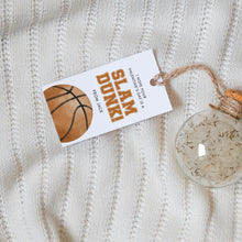 Load image into Gallery viewer, 08012 Slam Dunk Gift Tag Template, Sports Basketball Valentine Favor, Digital Download
