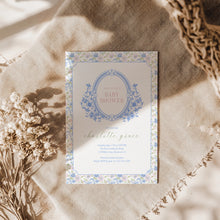 Load image into Gallery viewer, Corjl editable grandmillenial style baby shower invitation 2015
