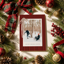 Load image into Gallery viewer, First Christmas Together Photo Card | Editable Ribbon Holiday Template 0809
