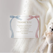 Load image into Gallery viewer, Pink Blue Bow Coquette Gender Reveal Baby Shower Invitation Template Bundle (Digital Download) 2031
